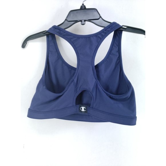 Champion Spot Comfort Sports Bra Size 1X Navy Blue Wirefree - Picture 2 of 4